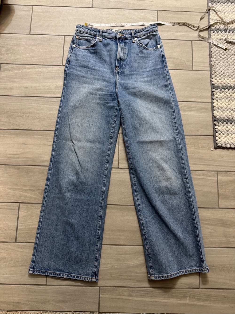 Forever 21 Light Blue Wide Leg Jeans